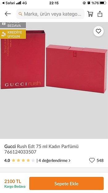 Gucci rush kadın parfümü