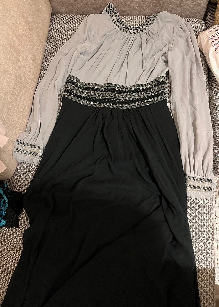 UZUN ABİYE TESETTÜR ELBİSE - Görsel 3