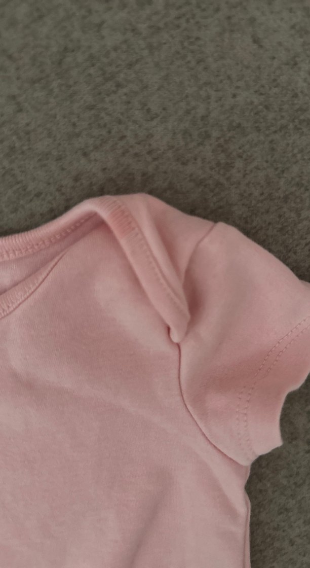 Pembe Kısa Kollu Bebek Kız Body 1-3 ay - Görsel 2