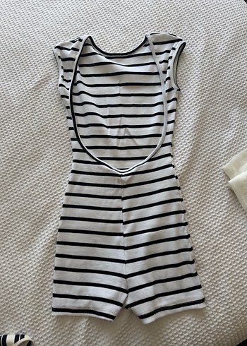 La sarta sırtı açık çizgili tulum - Görsel 2