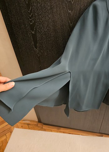 Nakışlı Gri Mini Kadın Ceket - Görsel 2