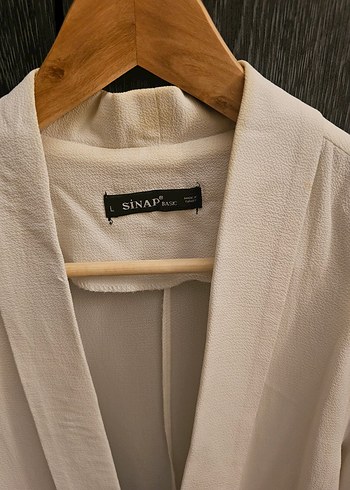 Dantel İşlemeli Bohem Beyaz Bluz etek ceket takim - Görsel 6