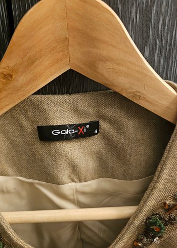 Nakışlı Bej Kadın Blazer Ceket - Görsel 2