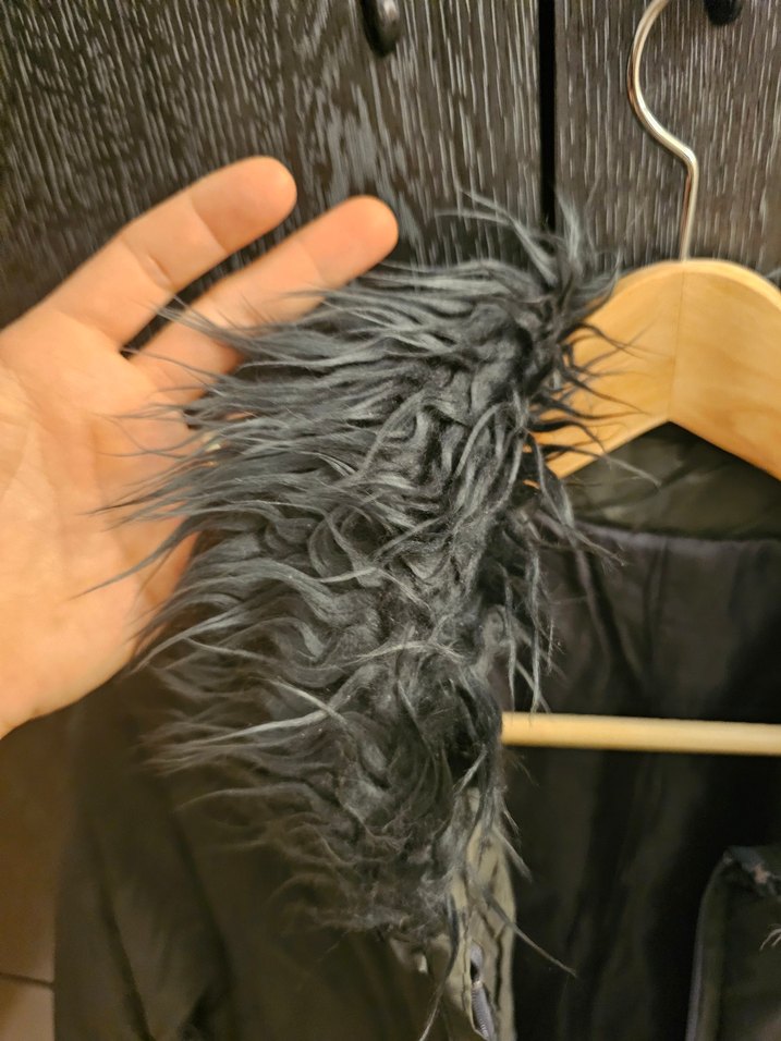 Gri Midi Kadın Kışlık Ceket Kürklü - Görsel 4