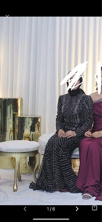 Tesettür Taşlı Abiye