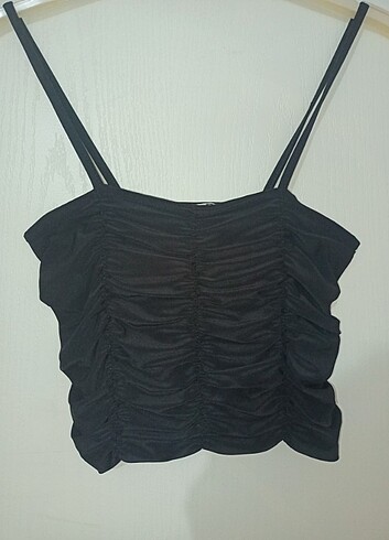 Siyah crop bluz