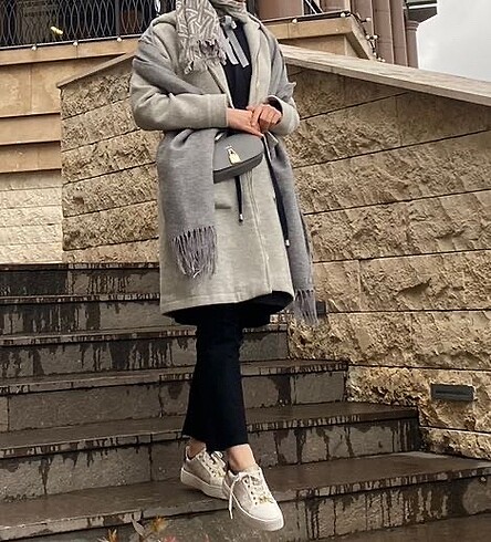 Zara Kk Design Kalın Gri Kaban