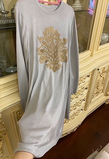s Beden mavi Renk Motif Detaylı Şık Triko