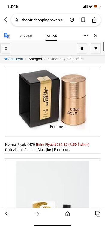  Beden Coll gold parfüm