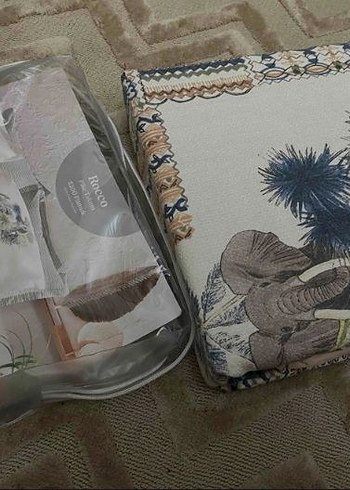 Etnik Desenli Pastel Renkli %100 Pamuk Pike Takımı - Görsel 5