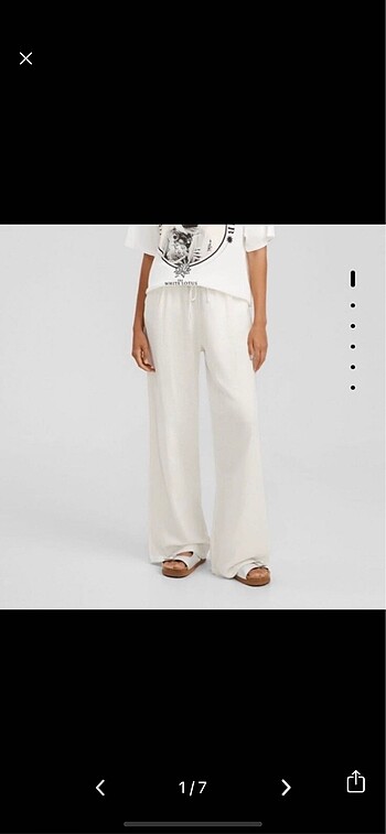 BERSHKA keten pant