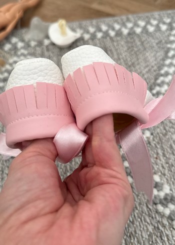 Pembe Fiyonklu Bebek İlk Adım Ayakkabısı - Görsel 3