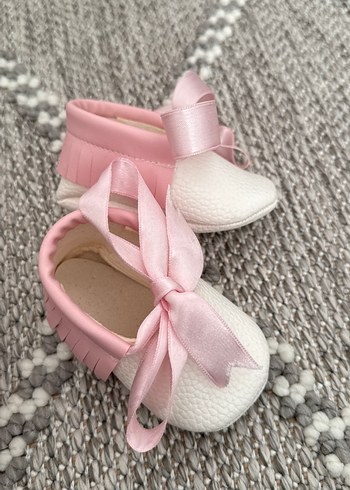 Pembe Fiyonklu Bebek İlk Adım Ayakkabısı - Görsel 4