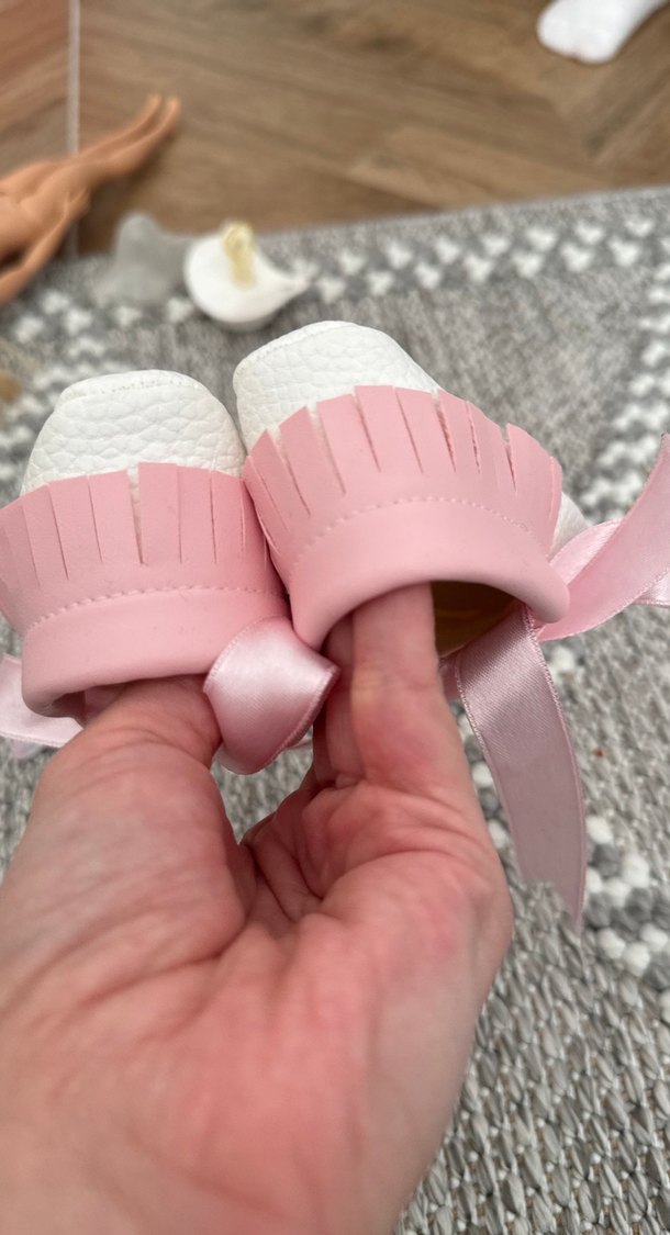 Pembe Fiyonklu Bebek İlk Adım Ayakkabısı - Görsel 3