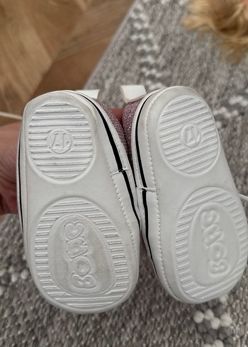 Pembe Örgü Kumaş Kız Bebek İlk Adım Ayakkabısı - Görsel 3