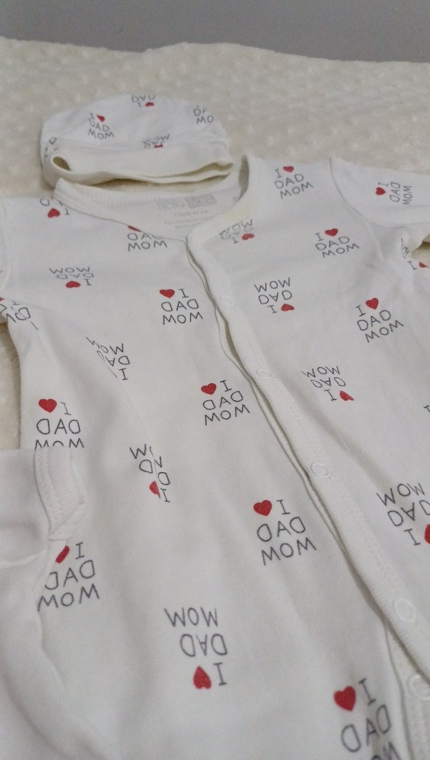 Bebek Uzun Kollu Hastane Kıyafeti 3'lü Set - Görsel 2