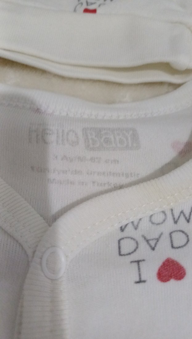 Bebek Uzun Kollu Hastane Kıyafeti 3'lü Set - Görsel 3