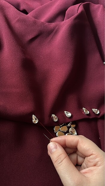 Bordo elbise