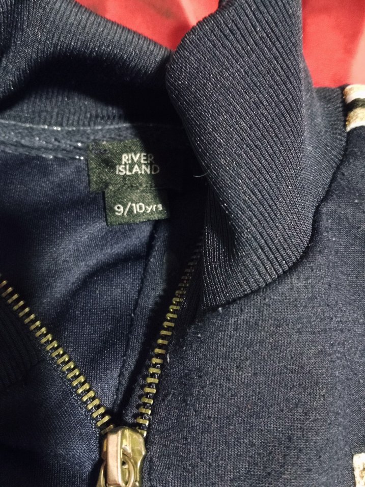 Kadın Altın İşlemeli Fermuarlı Eşofman Takımı - Görsel 4