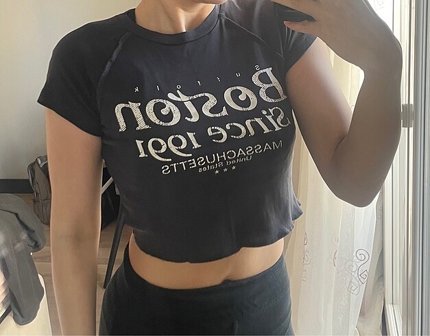 l Beden gri Renk kisa kol crop