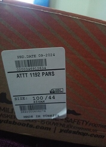 44 Beden siyah Renk YDS attt 1192 pars