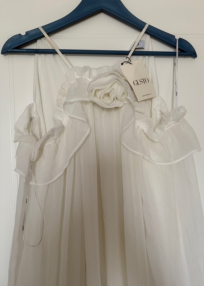 Beyaz tül elbise - Görsel 2