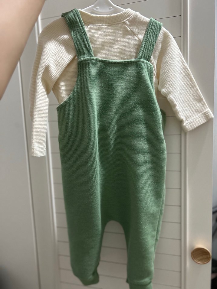 Erkek Çocuk Yeşil Triko Tulum - Görsel 4