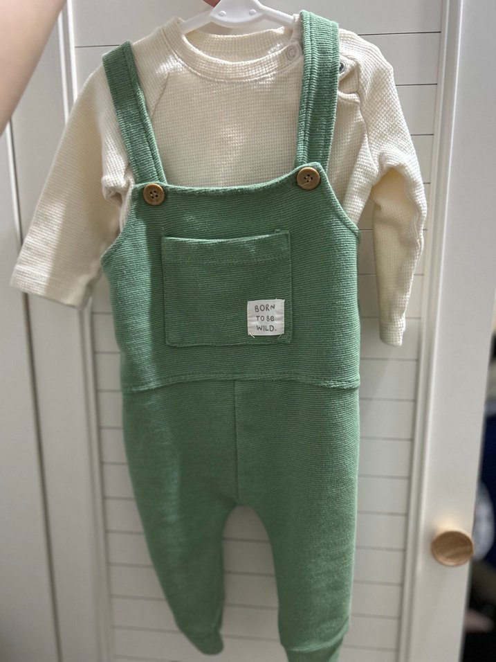 Erkek Çocuk Yeşil Triko Tulum - Görsel 5