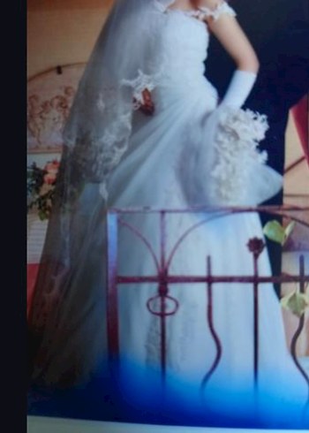 Beyaz Straplez A Kesim Gelinlik - Görsel 2