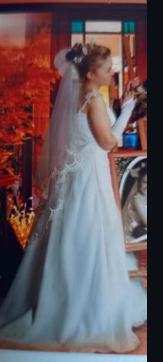 Beyaz Straplez A Kesim Gelinlik - Görsel 3