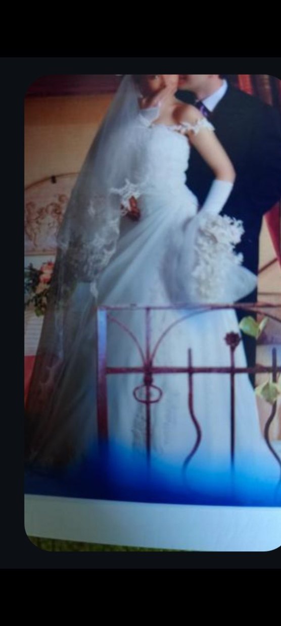 Beyaz Straplez A Kesim Gelinlik - Görsel 2