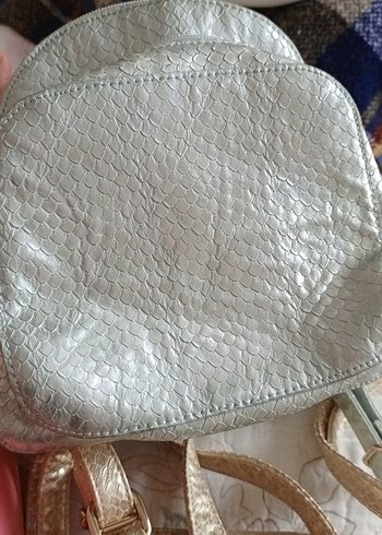 mudo turkuaz Yılan Desenli Deri Sırt Çantası - Görsel 4