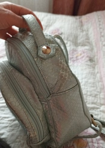 mudo turkuaz Yılan Desenli Deri Sırt Çantası - Görsel 2