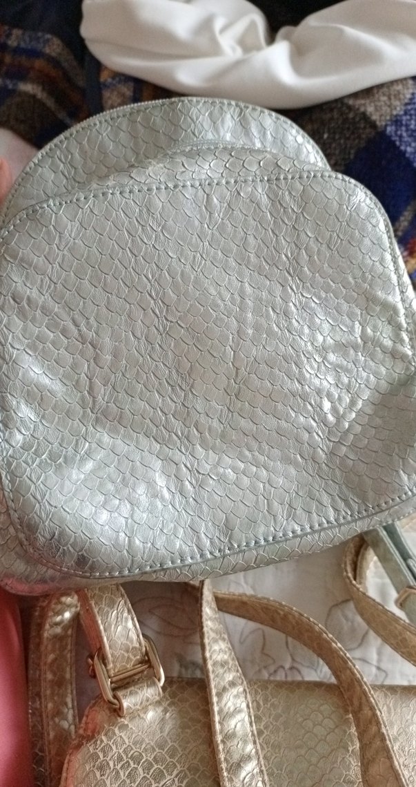 mudo turkuaz Yılan Desenli Deri Sırt Çantası - Görsel 4