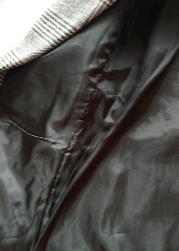 Düğmeli Gri Ekose Kadın Blazer - Görsel 6