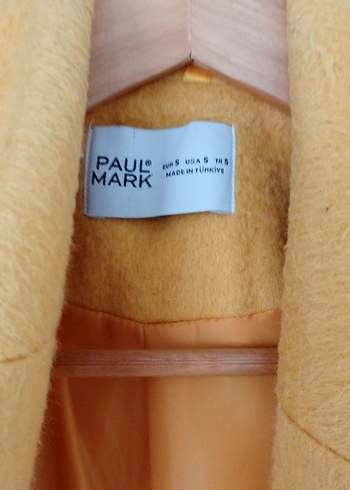 Sarı Düğmeli Midi Kadın kaşe Kaban - Görsel 3