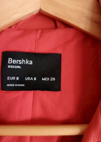 Kırmızı Deri Kadın Biker Ceket - Görsel 2