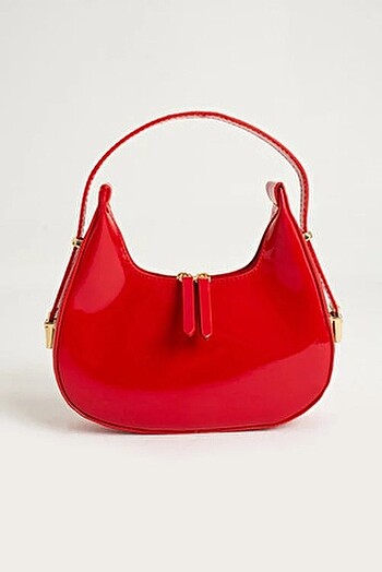 Cherry Bag Rugan Baget Çanta Askı Detaylı Bag Fermuarlı Kol Çant
