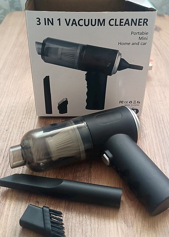  Beden Kompakt Siyah Mini Elektrikli Araç Süpürgesi