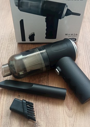Kompakt Siyah Mini Elektrikli Araç Süpürgesi