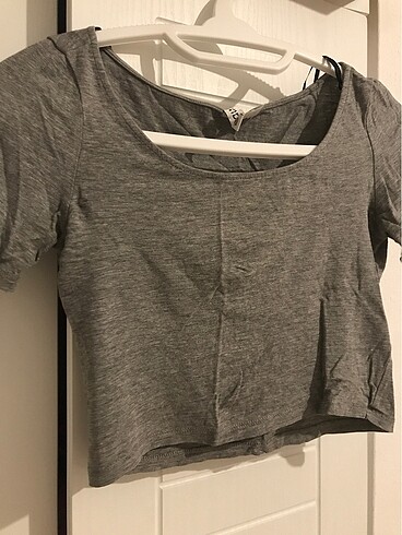 s Beden gri Renk H&M crop