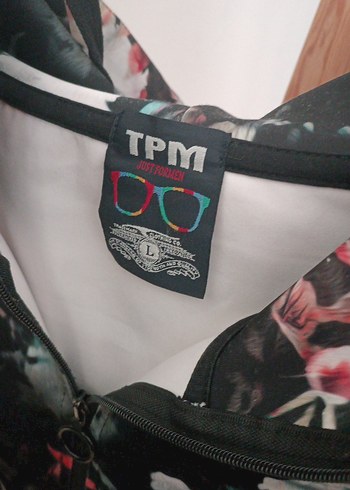 Çiçek Desenli Siyah erke Kapüşonlu Ceket - Görsel 2