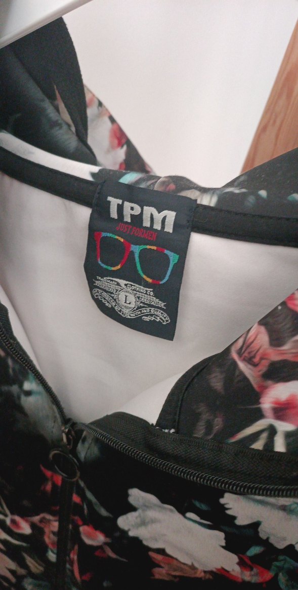 Çiçek Desenli Siyah erke Kapüşonlu Ceket - Görsel 2