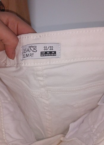 Beyaz Normal Boy Denim Erkek Pantolon - Görsel 3