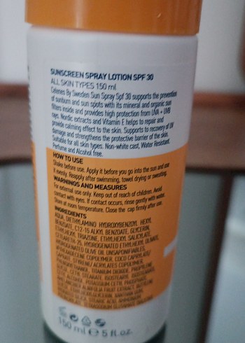 Celenes SPF 30 Güneş Koruyucu Sprey Losyon - Görsel 3