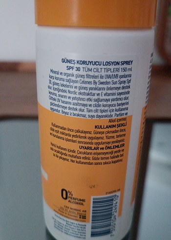 Celenes SPF 30 Güneş Koruyucu Sprey Losyon - Görsel 2