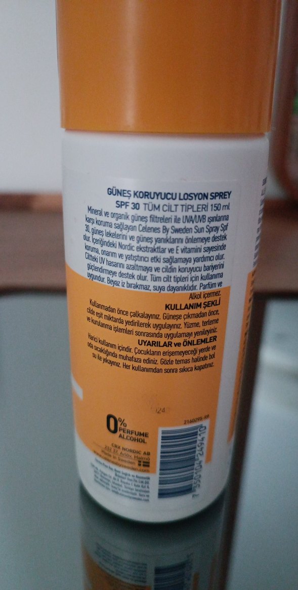Celenes SPF 30 Güneş Koruyucu Sprey Losyon - Görsel 2