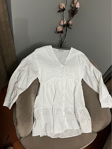 Zara Beyaz Elbise