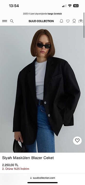 Suud Maskülen Blazer Ceket