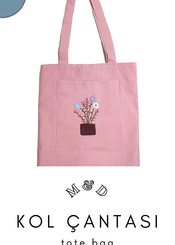 Beden pembe Renk Pembe tote duck kumaş Kadın Kol Çantası